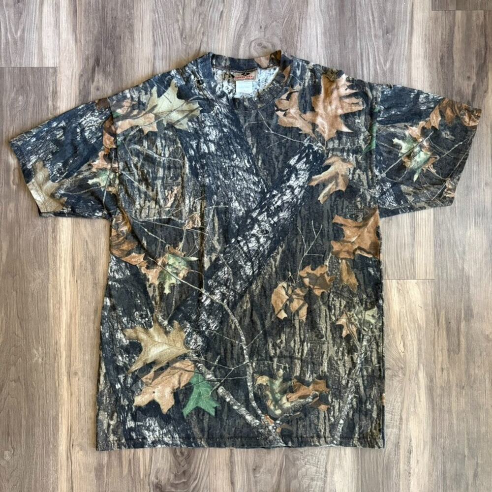 Vintage Mossy Oak T-Shirt Mens Size XL Hunting Realtree Camo Cotton 1990s